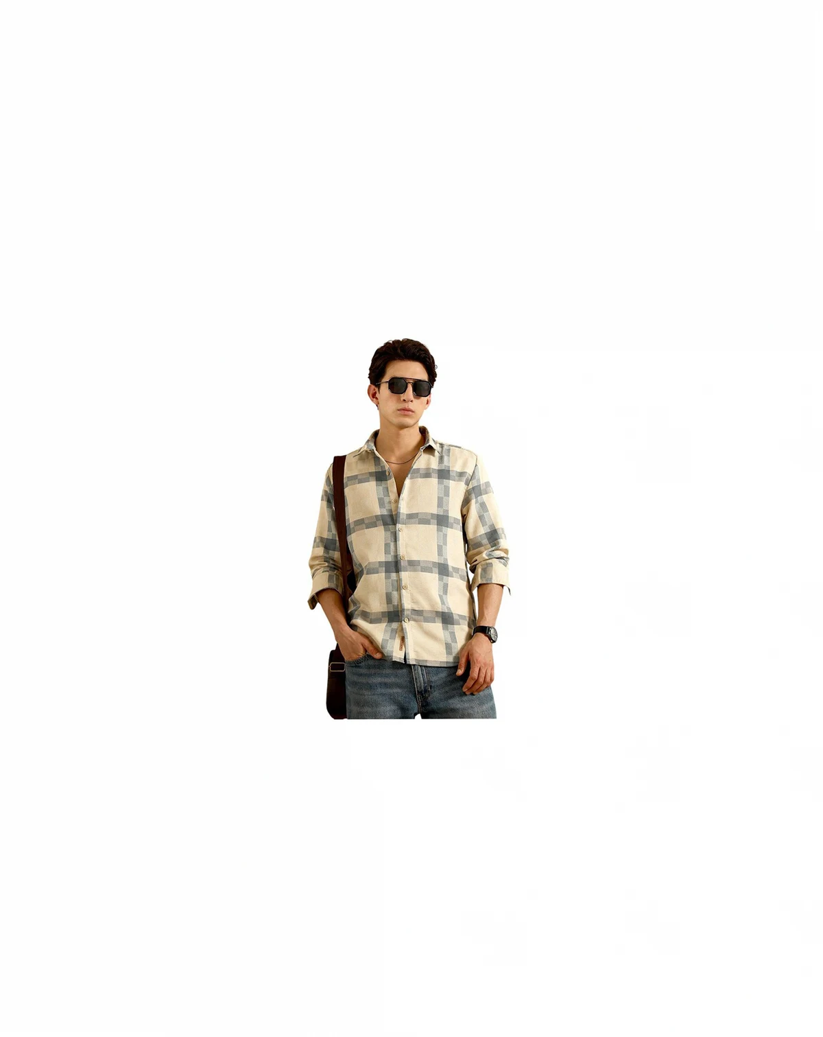Men's Checkered Cotton Blend Full Sleeve Shirt