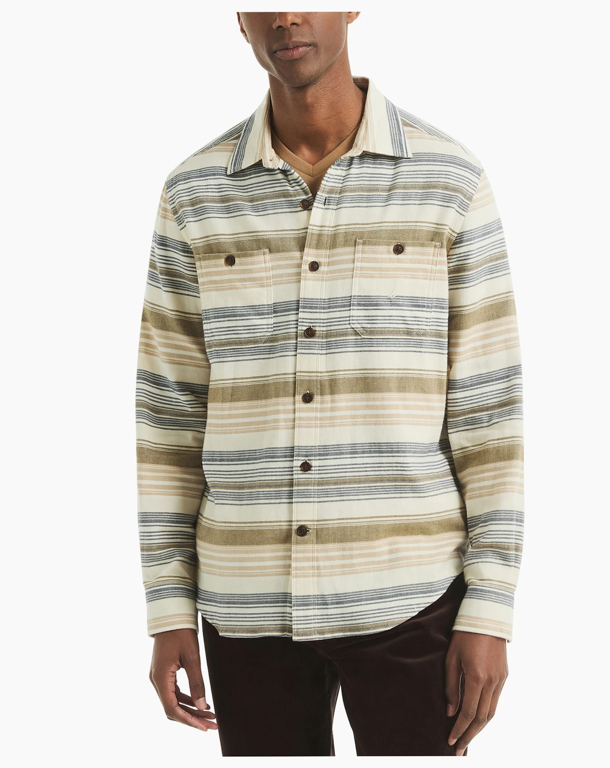 Men's Striped Long Sleeve Shirt