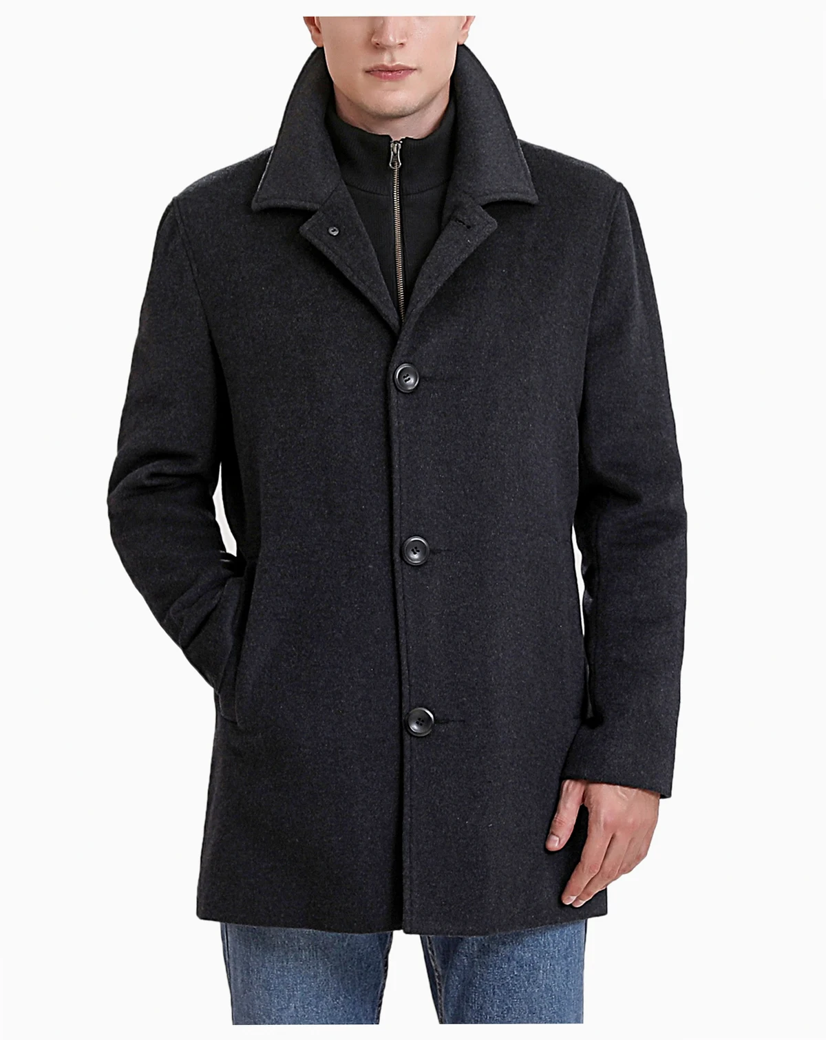 Men Justin Wool Blend Car Coat - Tall