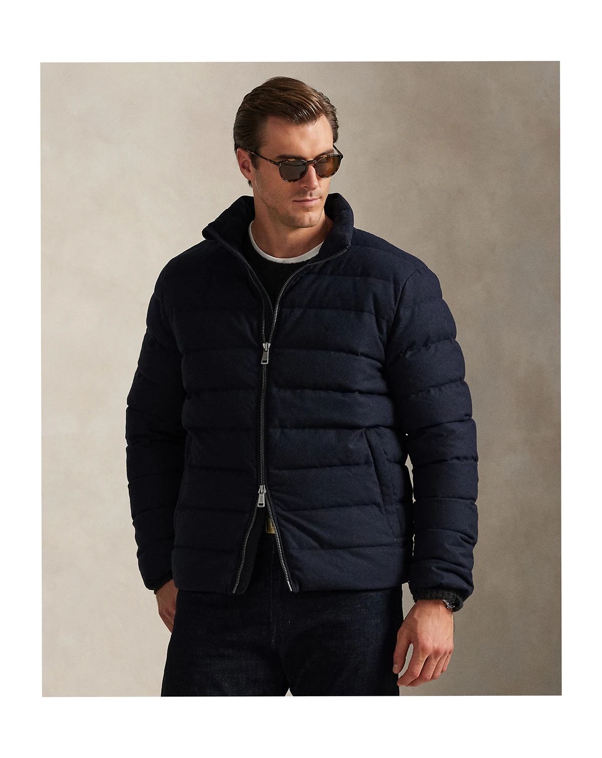 Men's Big & Tall Mock Neck Colden Herringbone Jacket