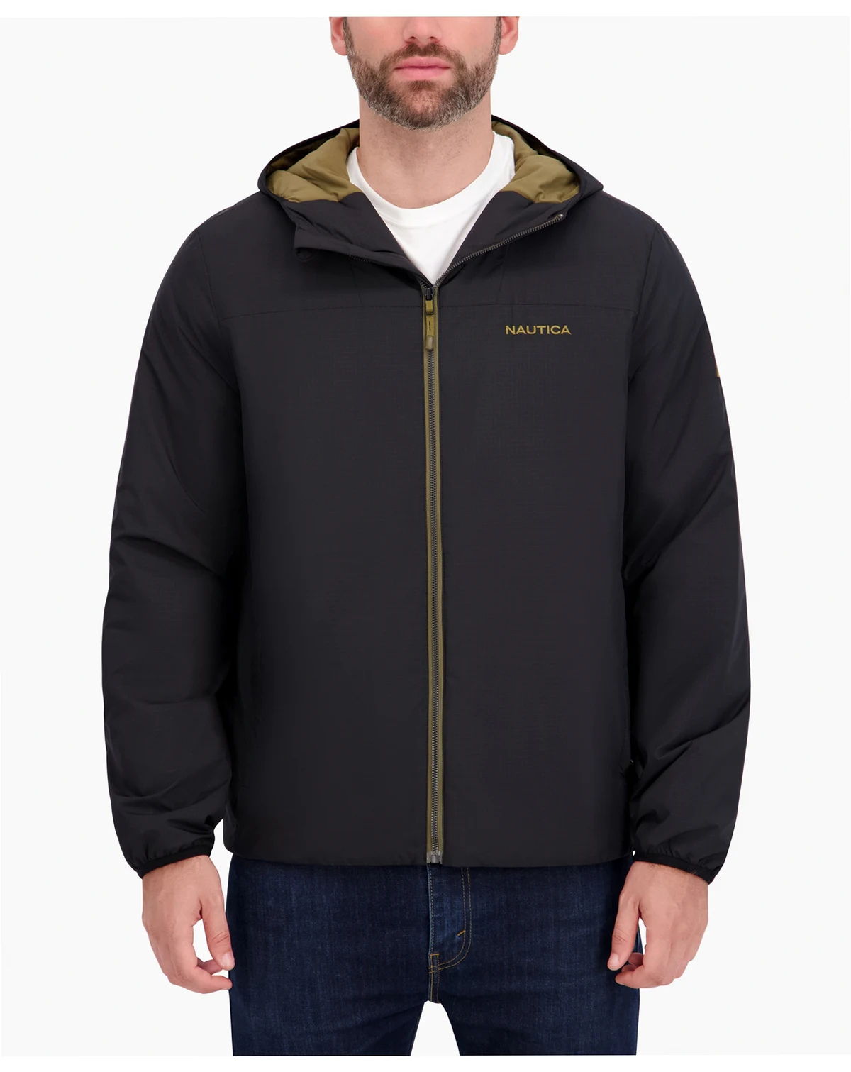 Men's Hooded Transitional Zip Front Jacket
