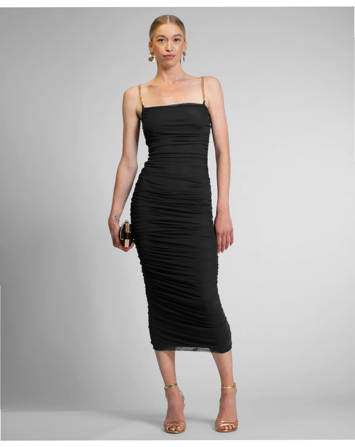 Women's Sivon Mesh Square Neck Midi Dress