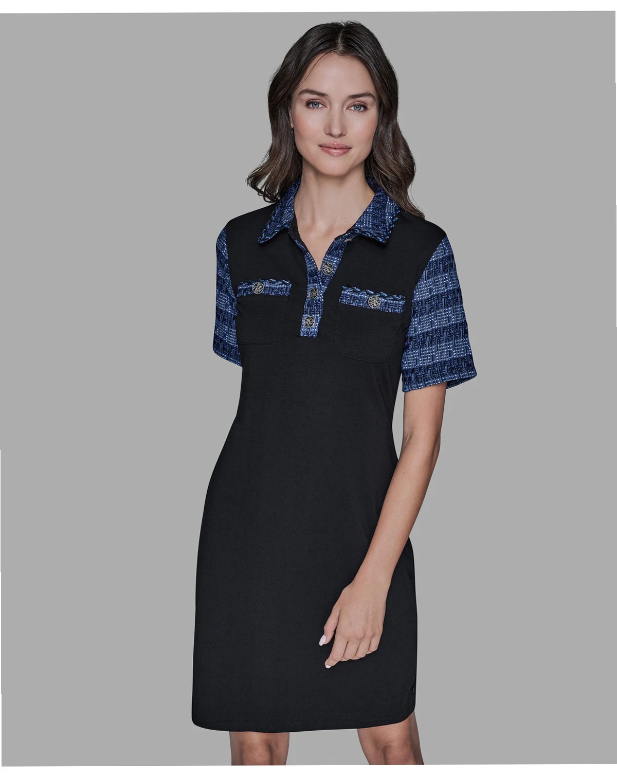 Women's Polo Collar Pull-On Dress