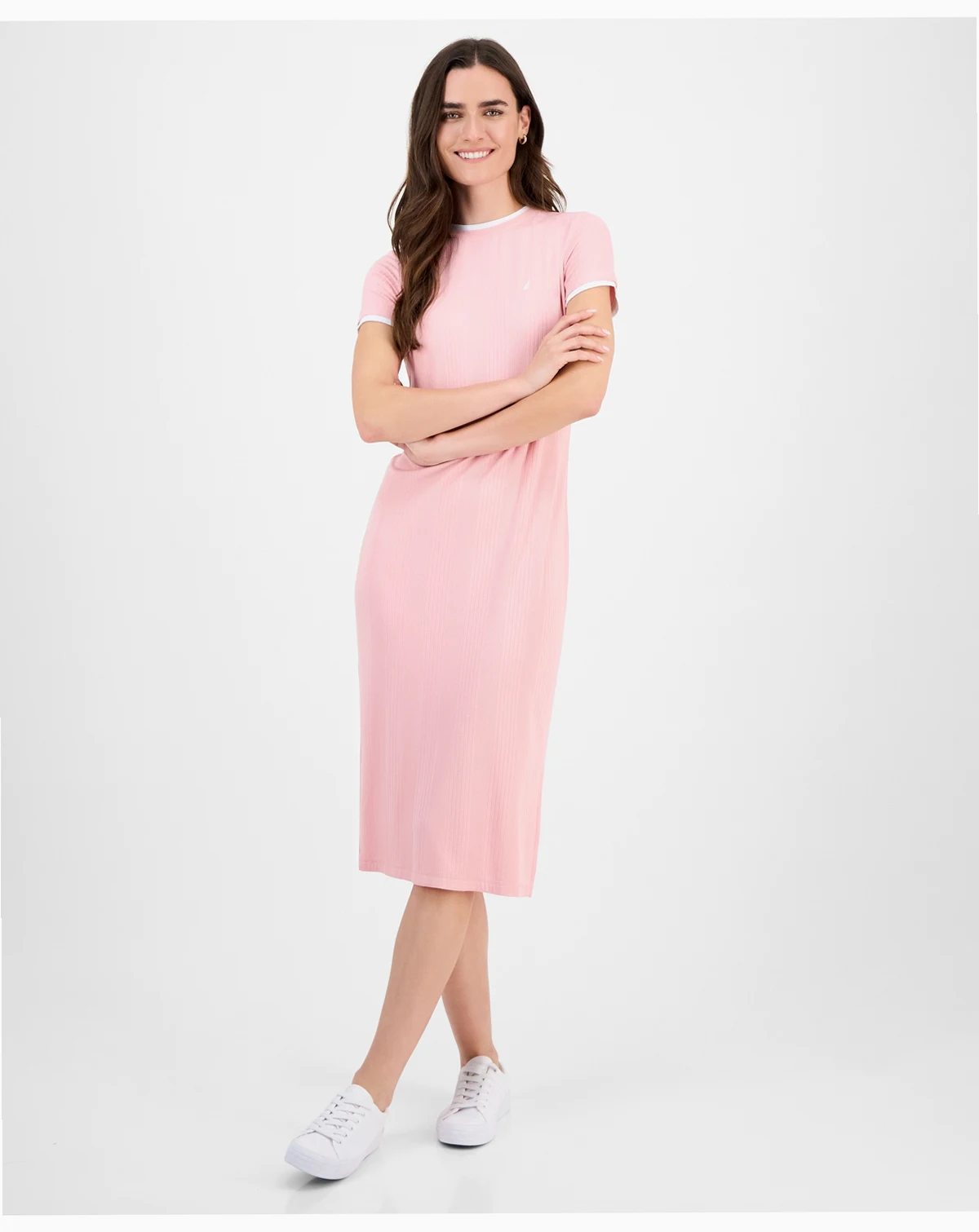 Nautica Women's Ribbed Midi Dress