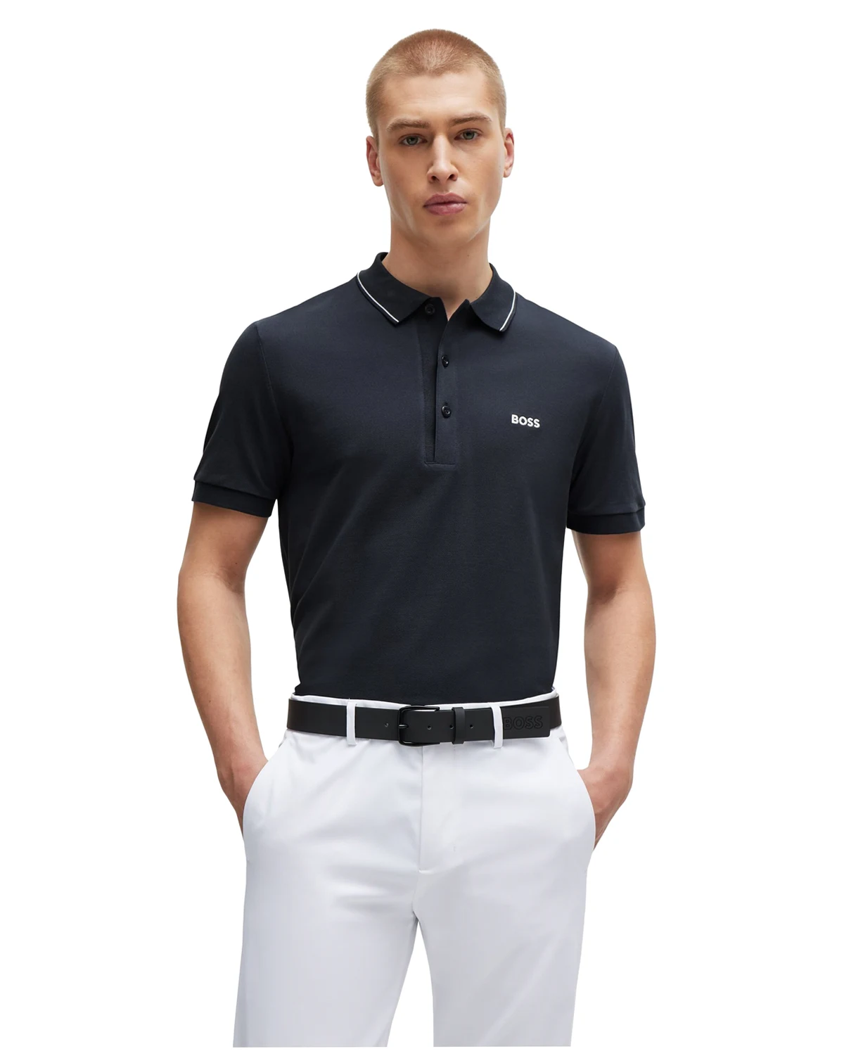 Men's Tonal Logo Slim-Fit Polo Shirt