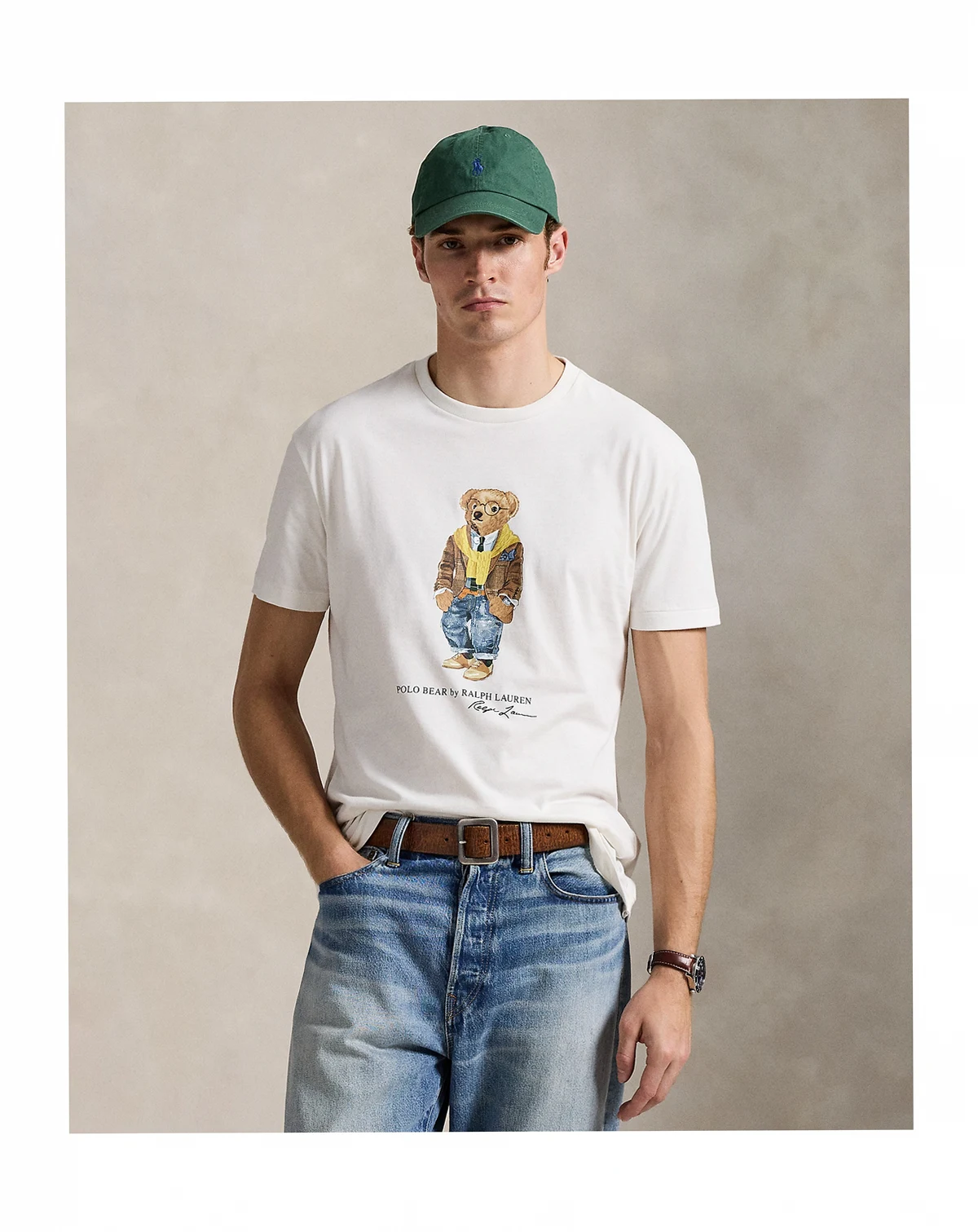 Men's Classic Fit Polo Bear Jersey T-Shirt