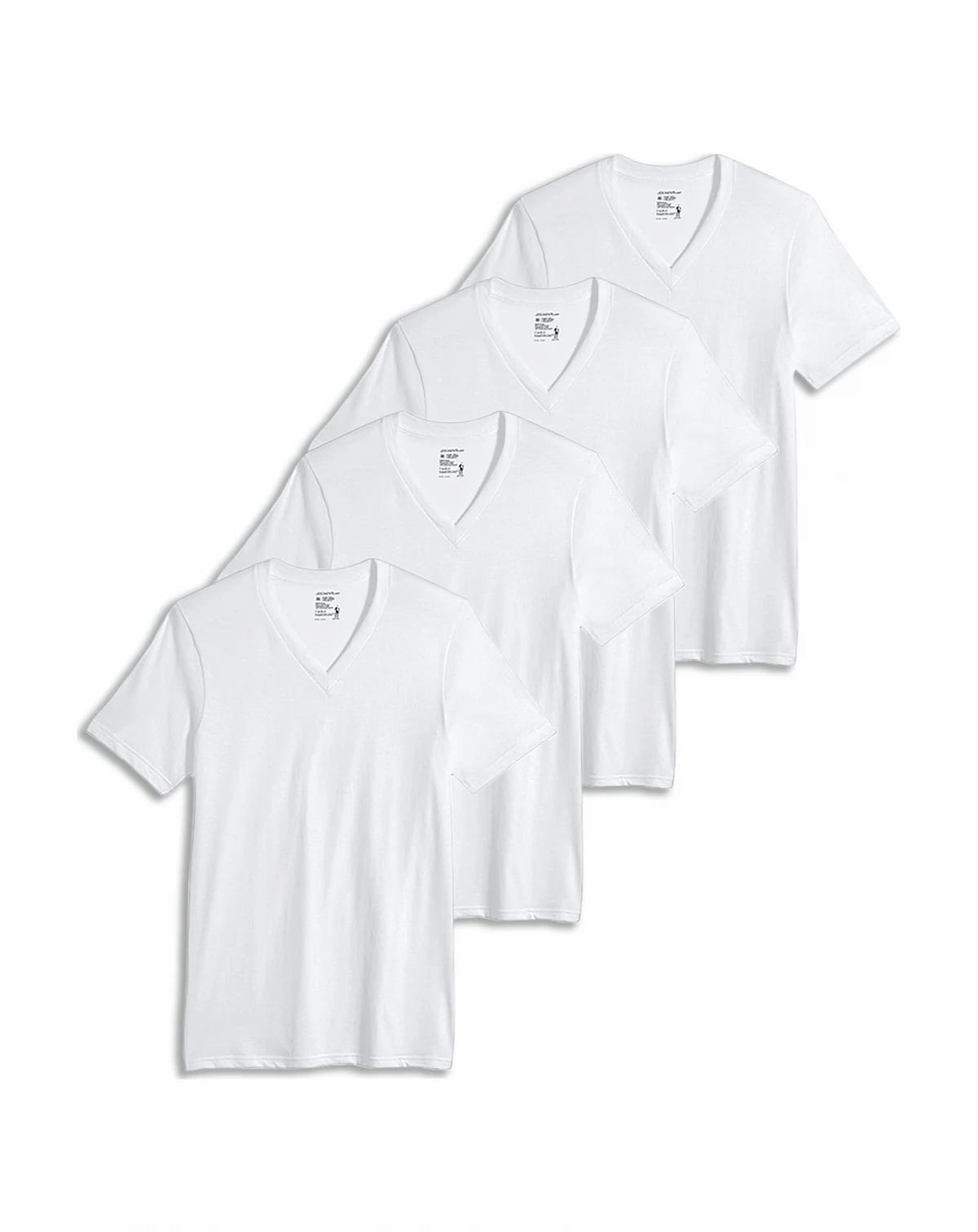 Men's Tagless 3-Pack V-Neck Undershirts + 1 Bonus Shirt, Created for Macy's