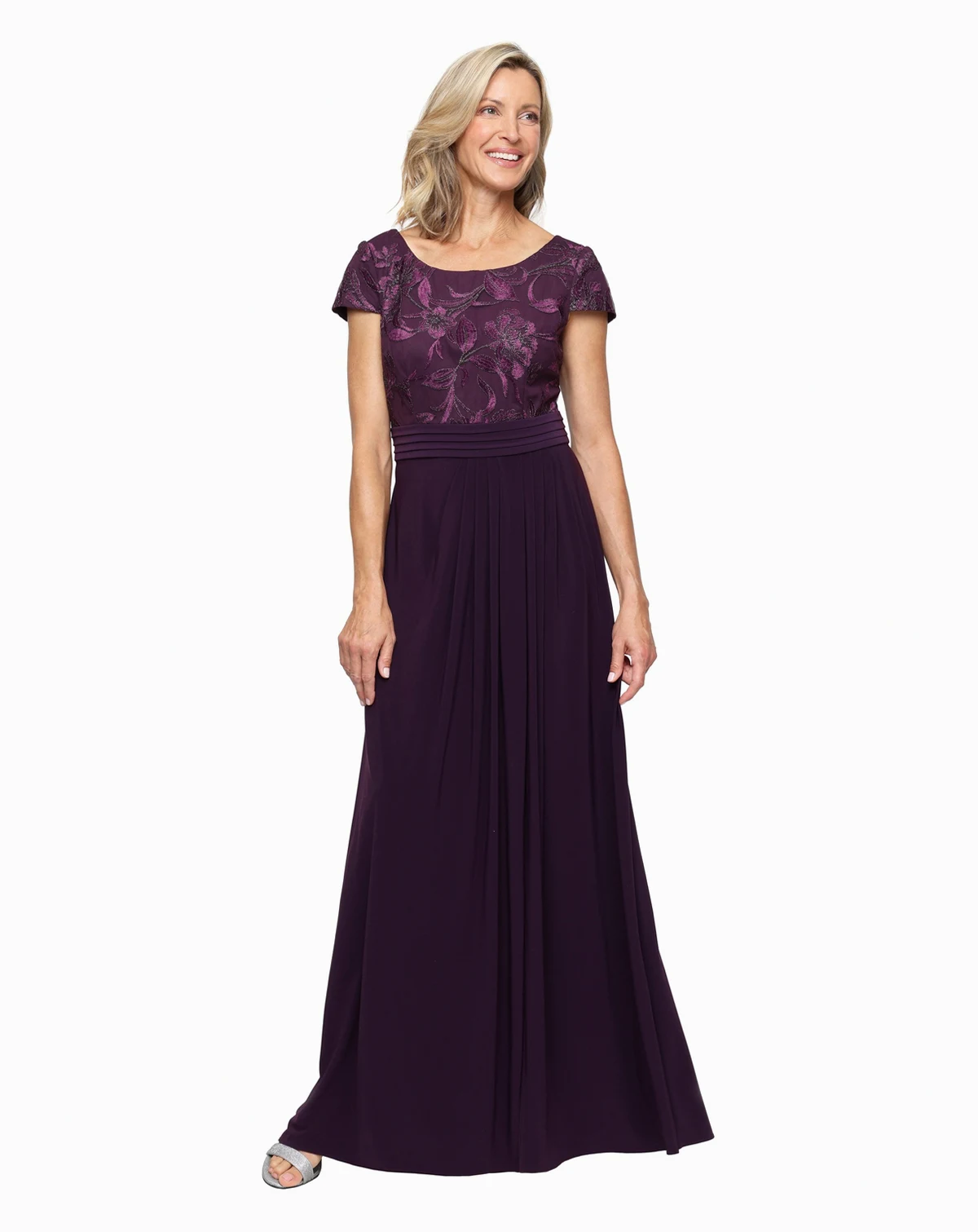 Petite Scoop Neck Short-Sleeve Dress