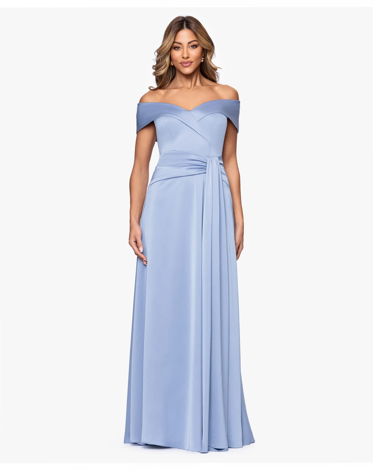 Petite Off-The-Shoulder Gown