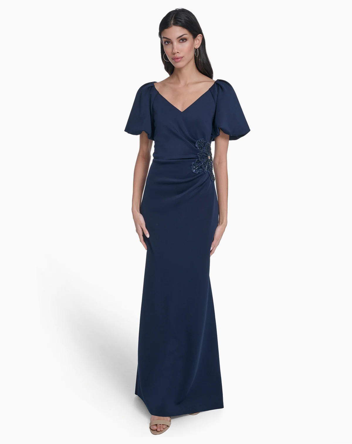 Petite V-Neck Ball Gown