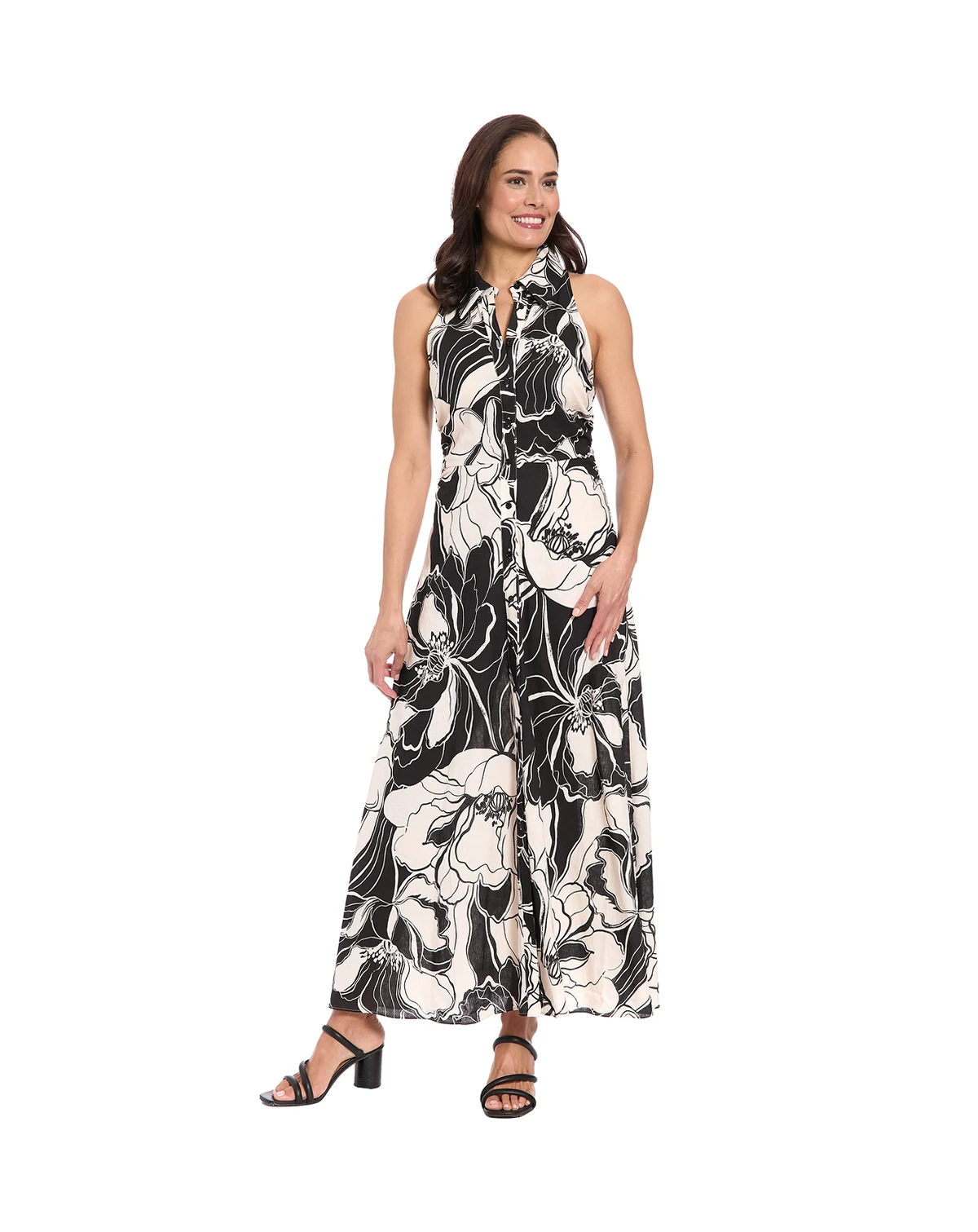 Petite Sleeveless Tiered Maxi Dress