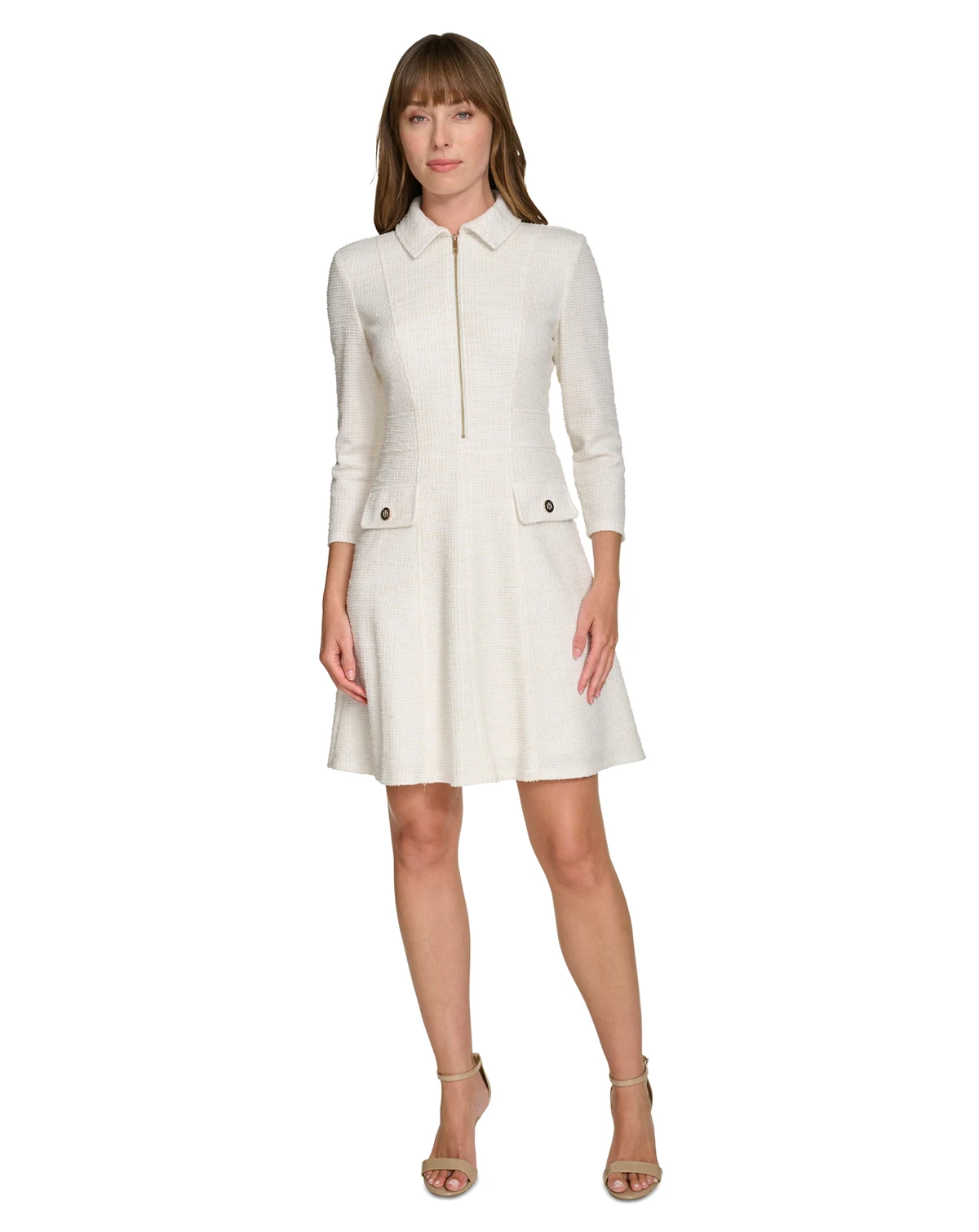 Petite Sparkle Bouclé Shift Dress