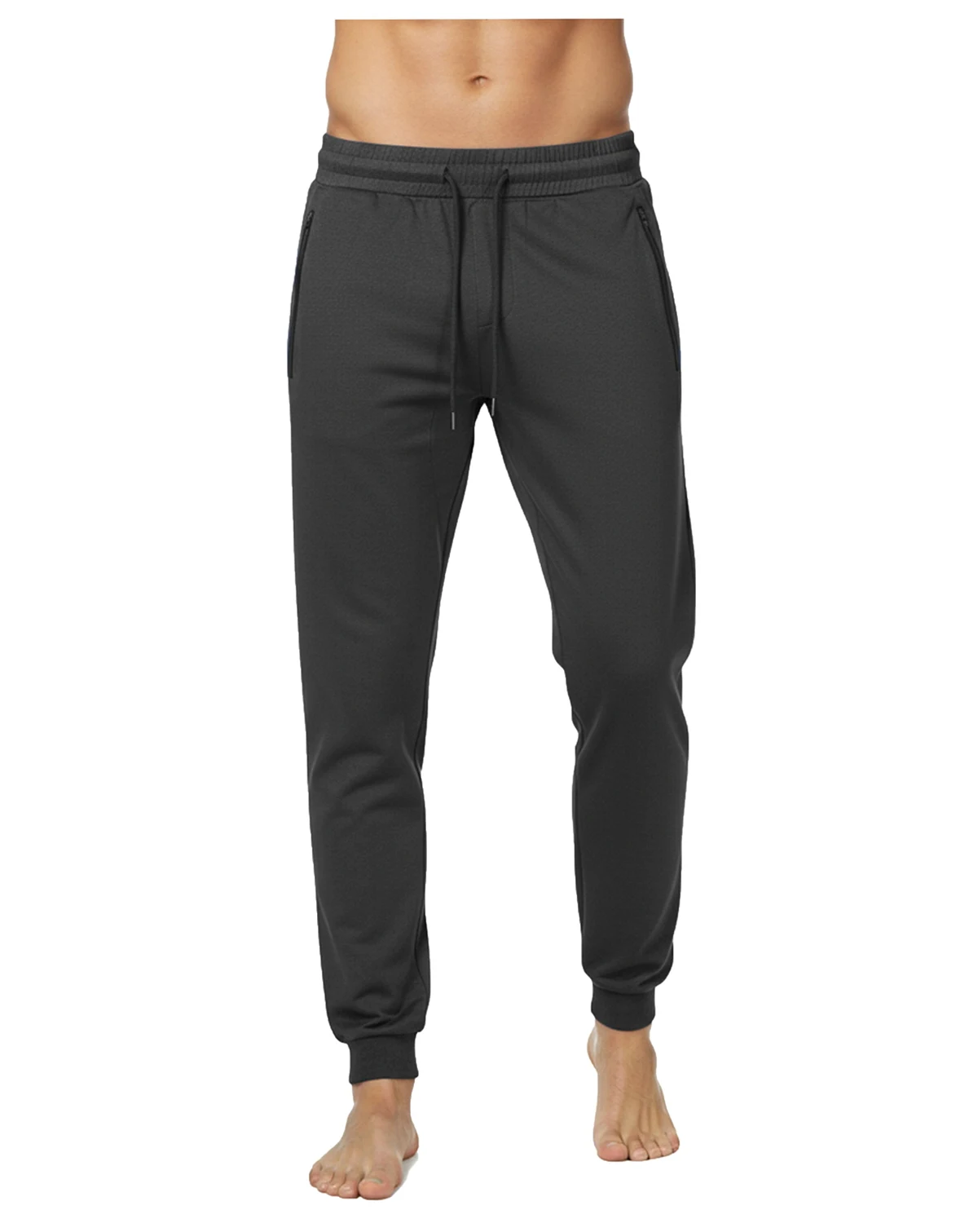 Men's Slim-Fit Tech Joggers Zipper Pockets Sweatpants