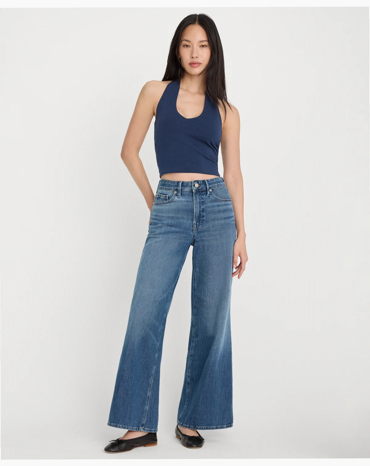 Women's Soft Tech Palazzo Ankle-Length Jeans