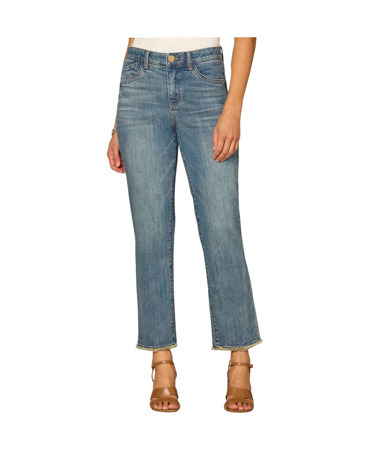 Petite High-Rise Slim Straight Jeans