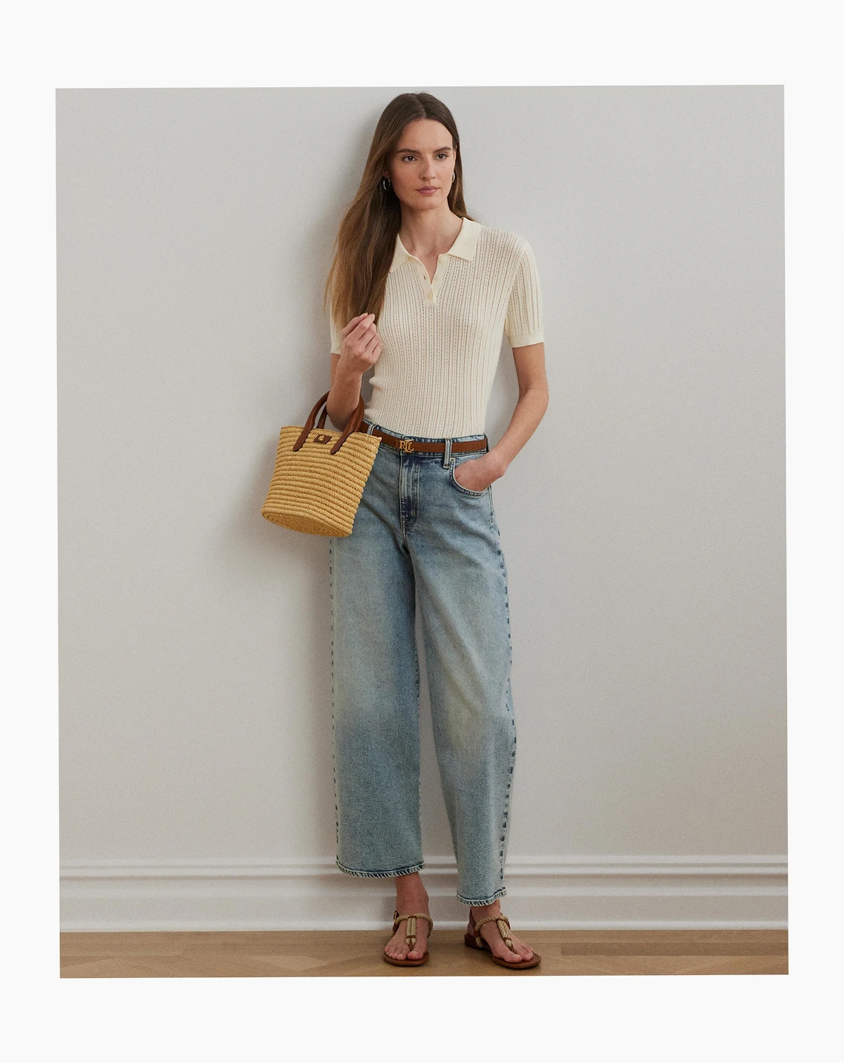 Women's High-Rise Wide-Leg Cropped Jeans