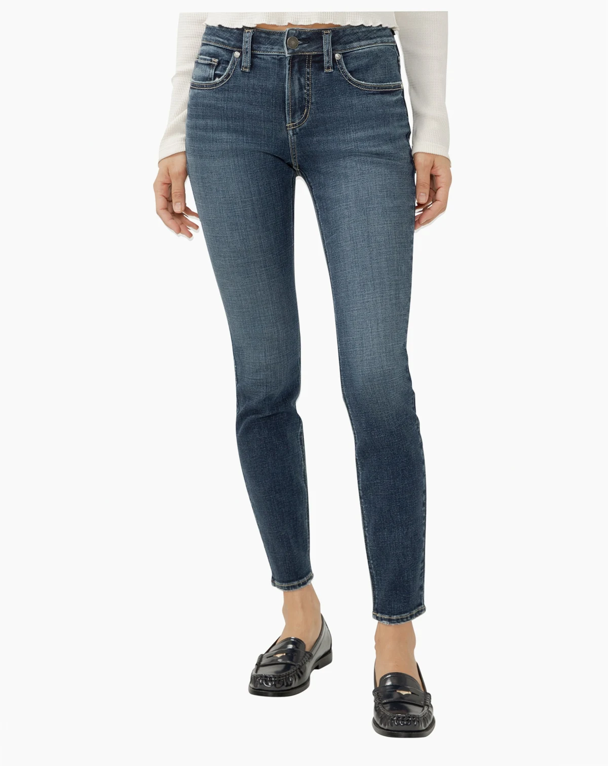 Women's Elyse Mid Rise Straight Fit Jeans