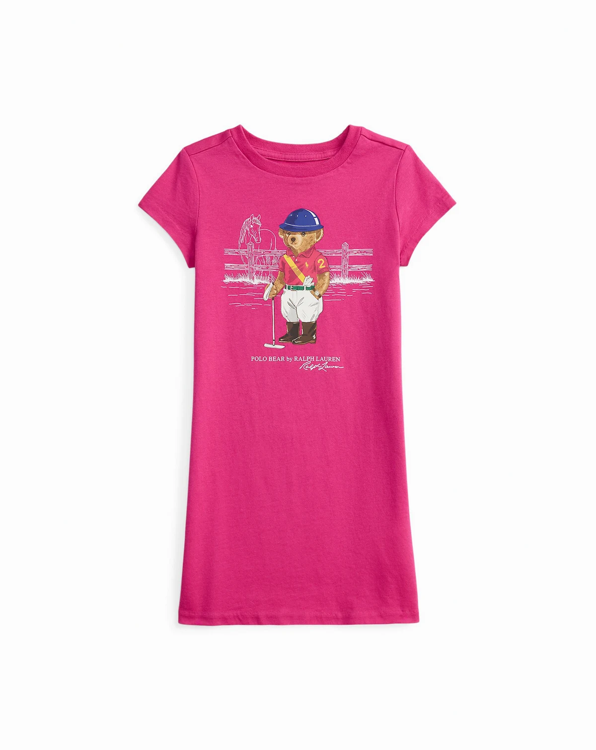 Girls' 2T-6X Polo Bear Cotton Jersey Dress