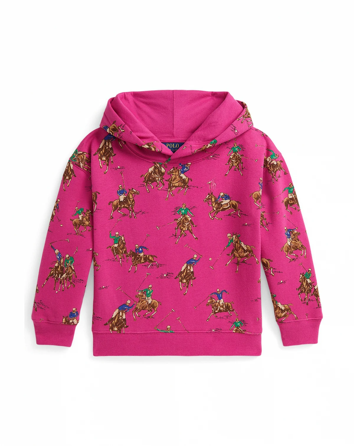 Girls' 2T-6X Equestrian Printed Pull-On Hoodie