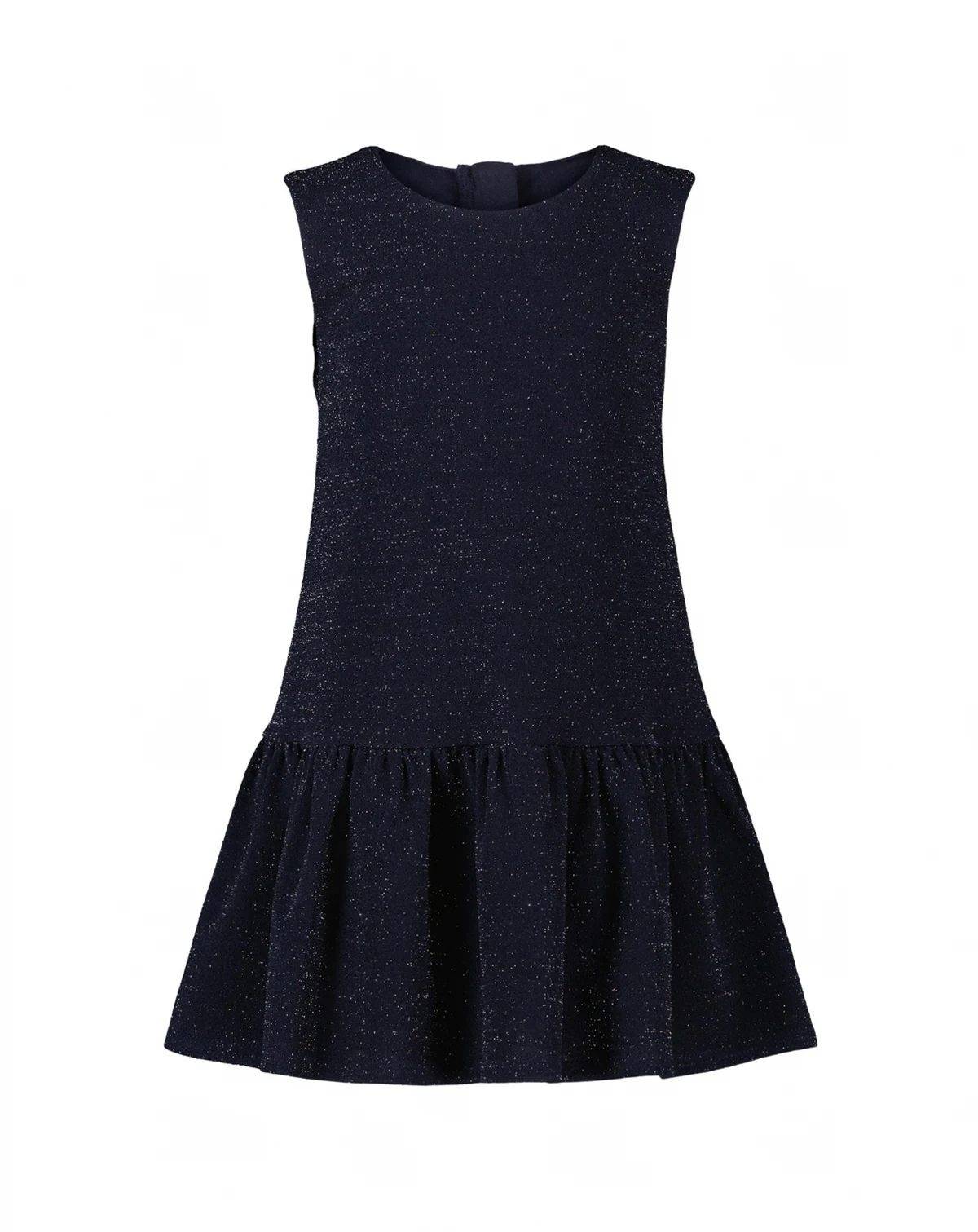 Toddler and Little Girls Drop Waist Sleeveless Peplum Hem Dress