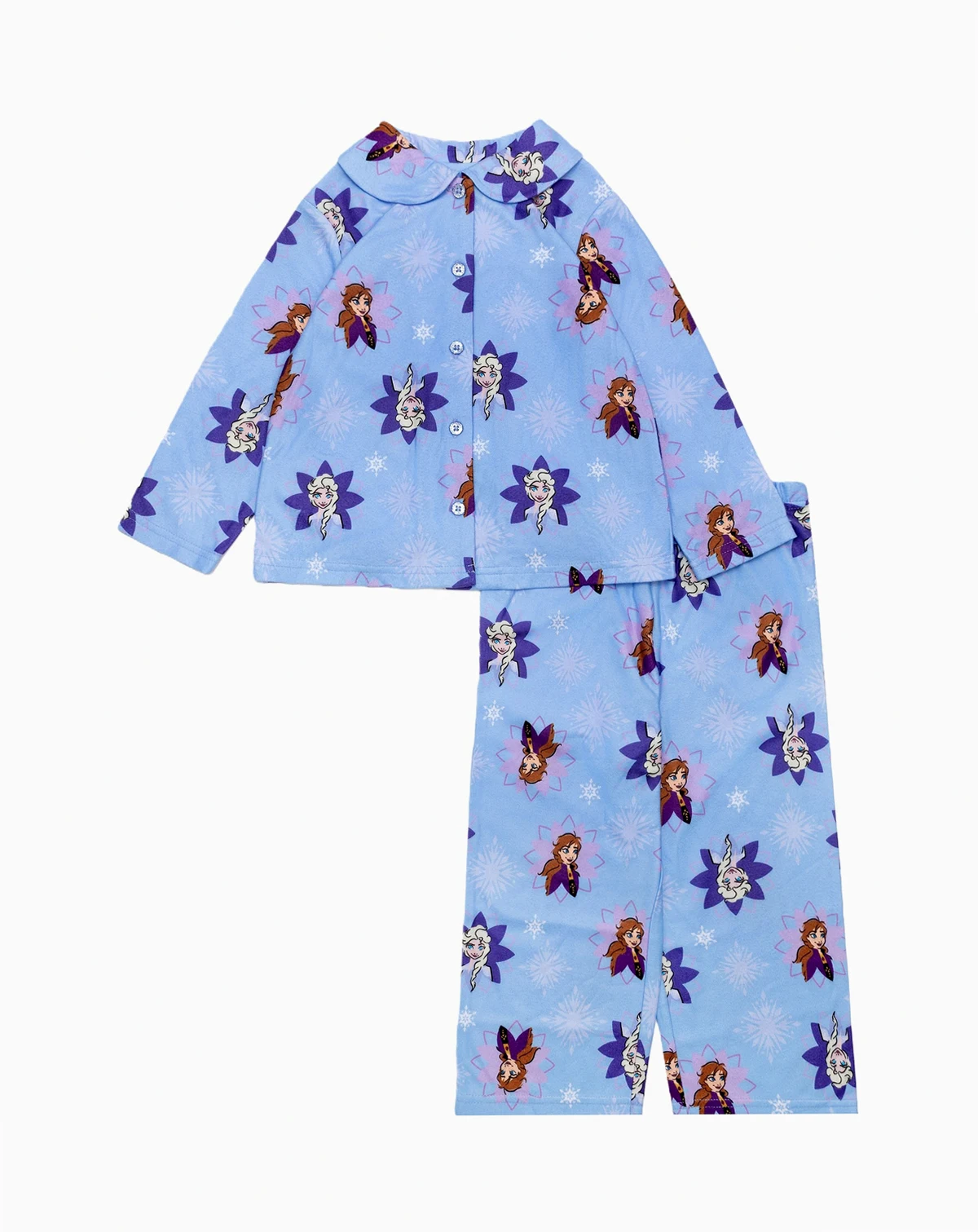 Girls' Toddler 2T-4T Frozen Notch Collar Top and Pants, 2-Piece Pajama Set