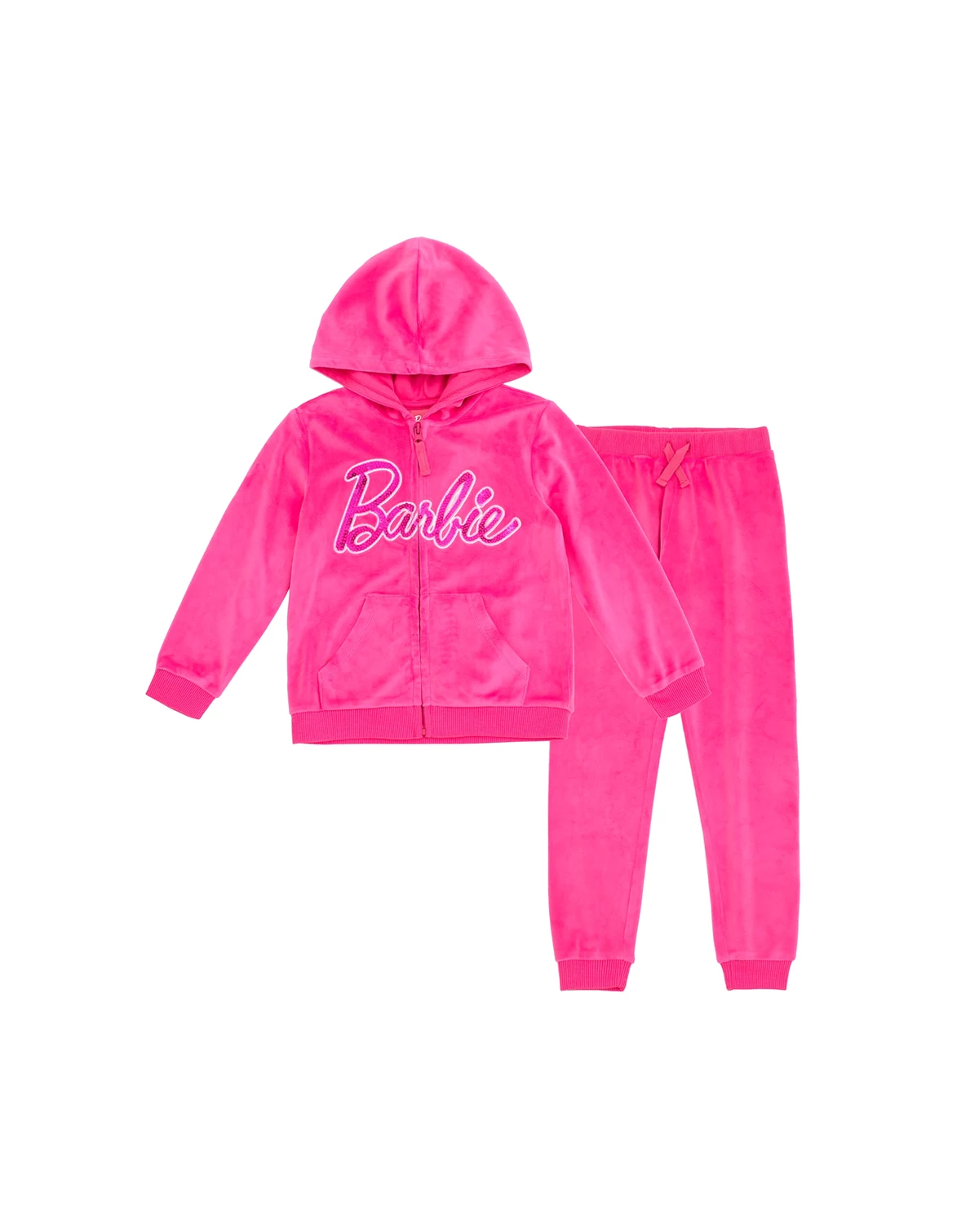 Toddler Girls Velour Matching Family Zip Up Hoodie & Pants Outfit Set Adult