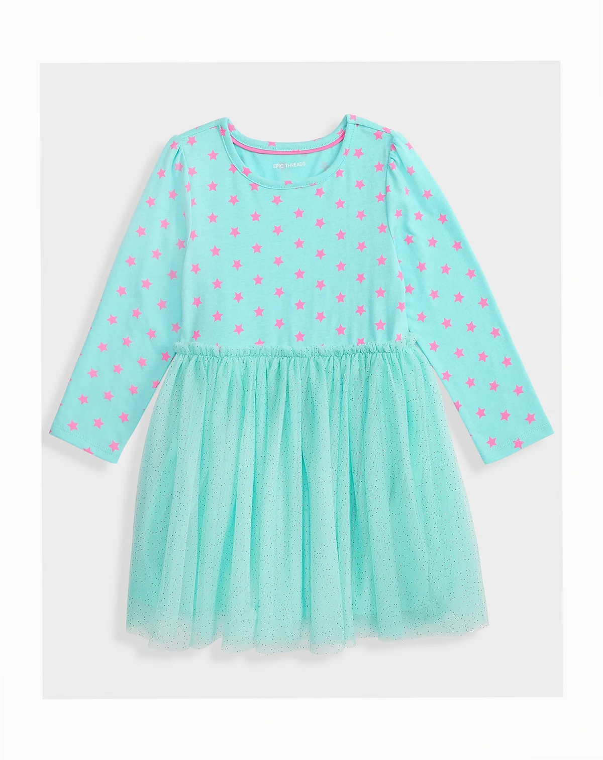Girls Toddler 2T-4T Star-Print Long-Sleeve Tutu Dress, Macy's Exclusive