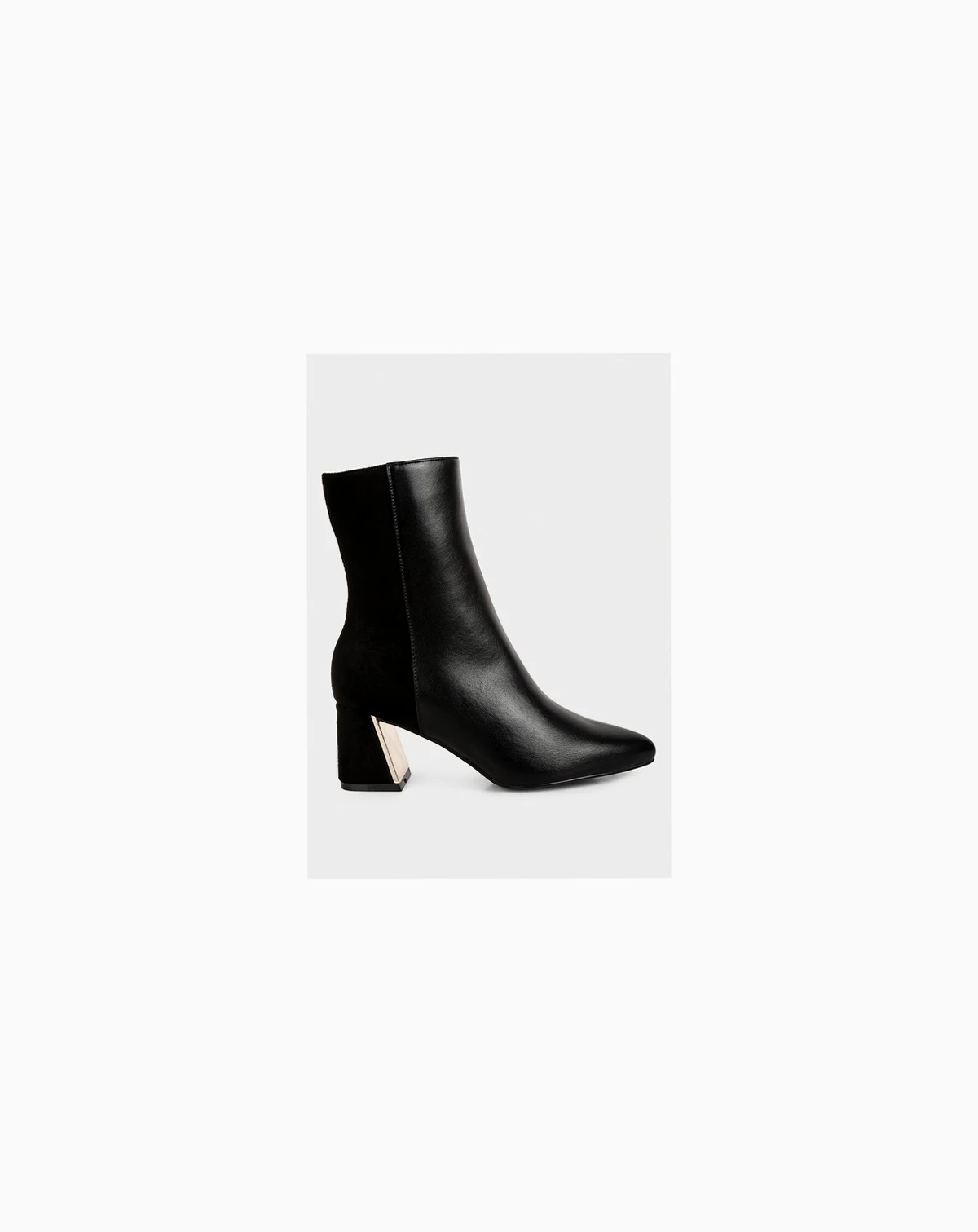 Womens Desire Suede Back Panel High Ankle Boots