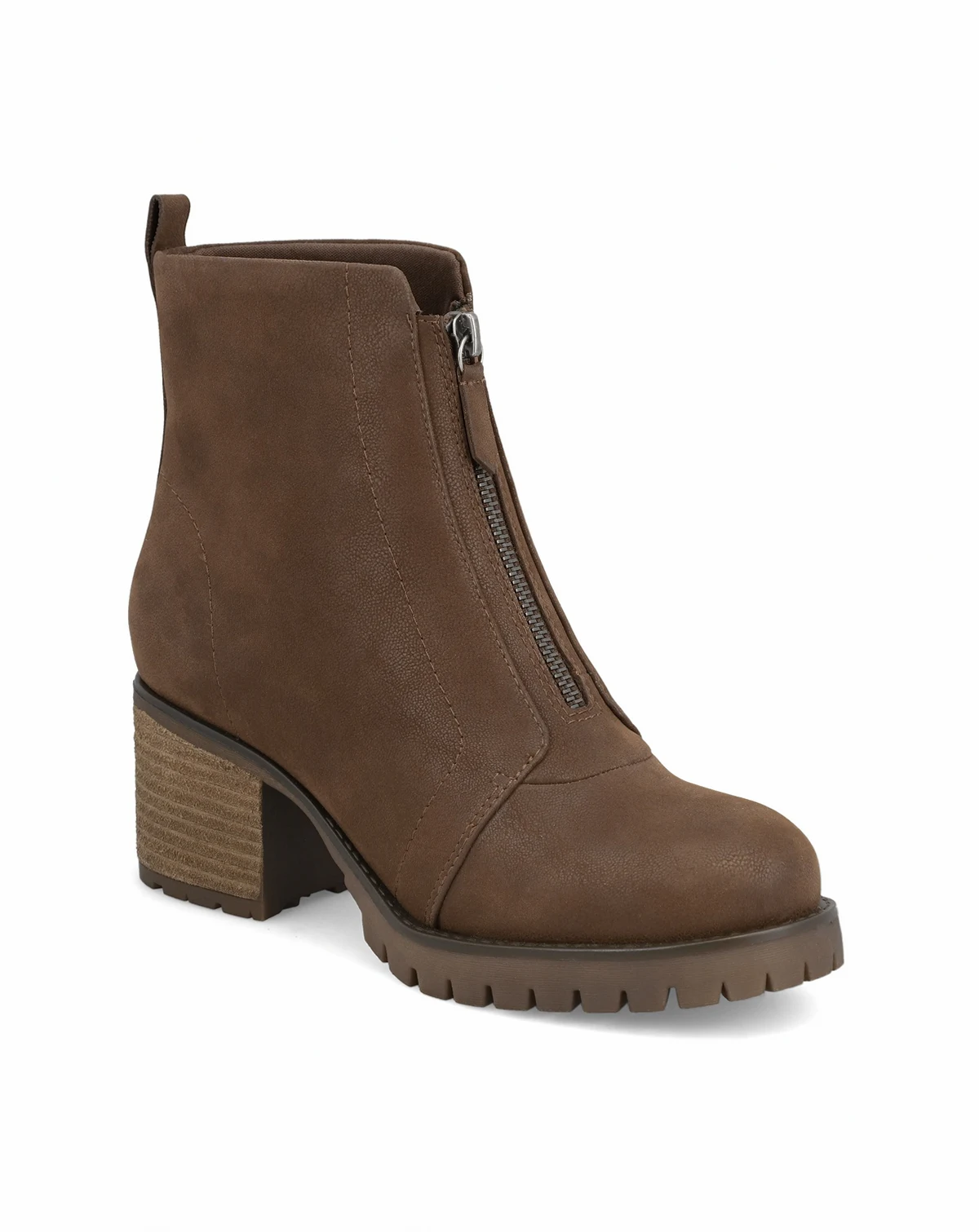 Women's Fabiola Front Zip Stacked Heel Ankle Booties