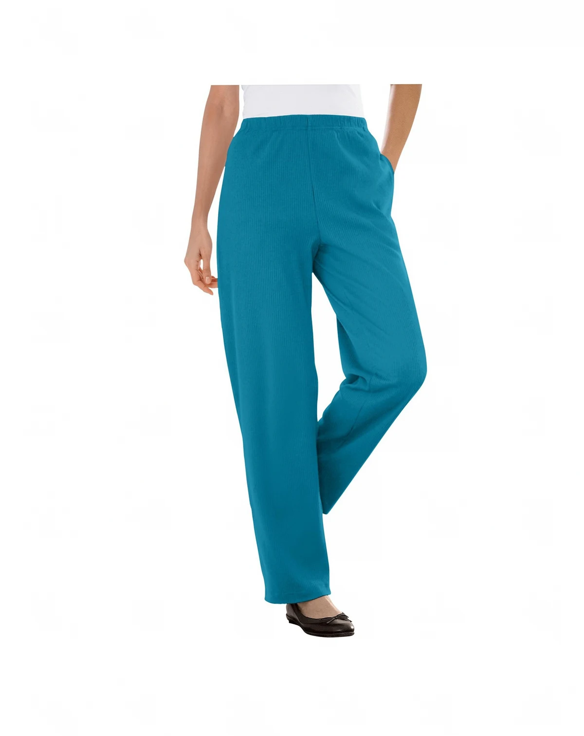 Women's Within Tall 7-Day Knit Ribbed Straight-Leg Pull-On Pants
