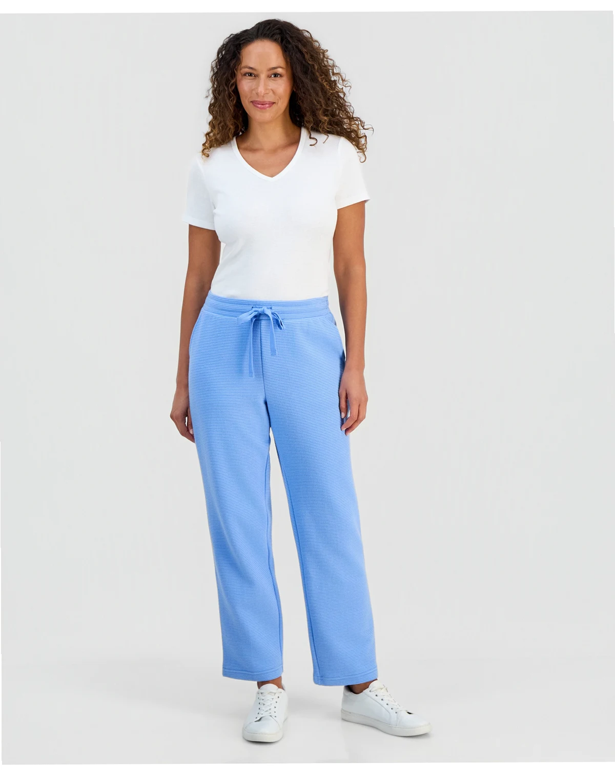 Petite Ottoman-Stitched Drawstring Pants, Macy's Exclusive