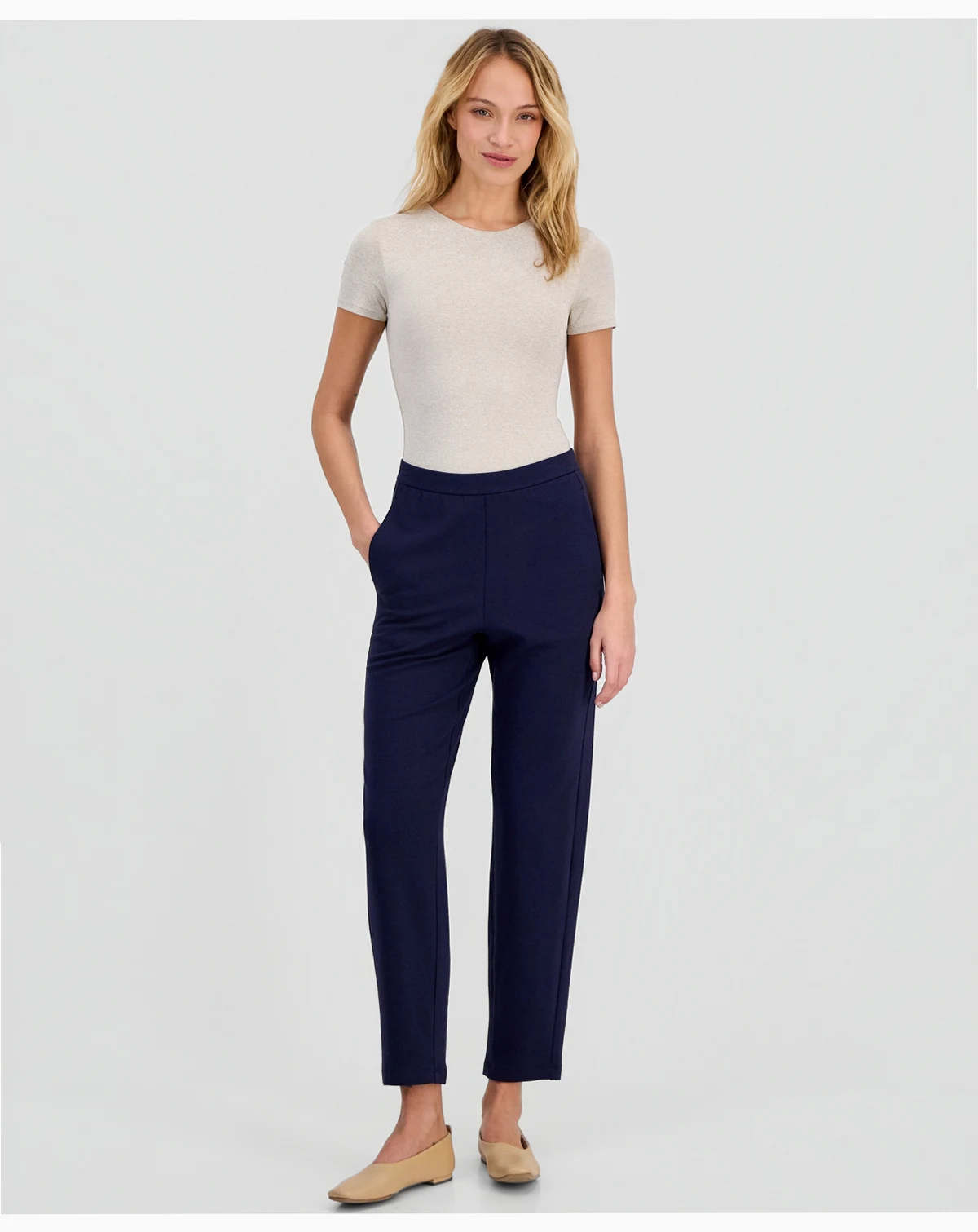 Women's Terry Slouch Pull-On Ankle Pants