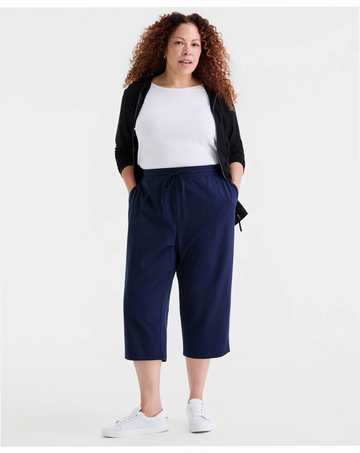 Plus Size Knit Pull-On Capri Pants, Macy's Exclusive