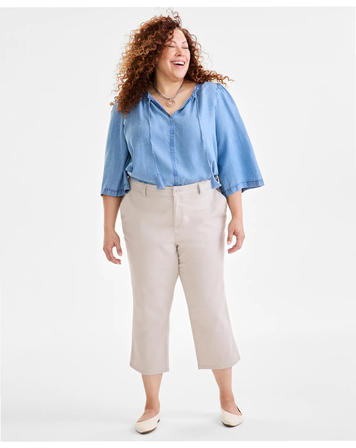 Plus Size Comfort Capri Pants, Macy's  Exclusive