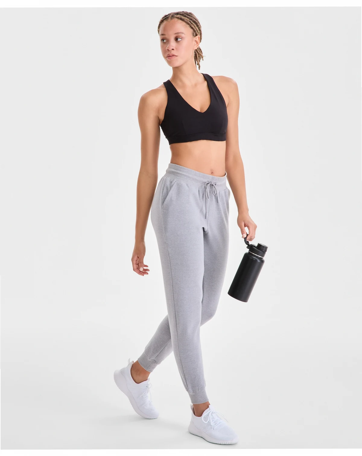 Women's Relaxed High-Rise Fleece Joggers, Macy's Exclusive