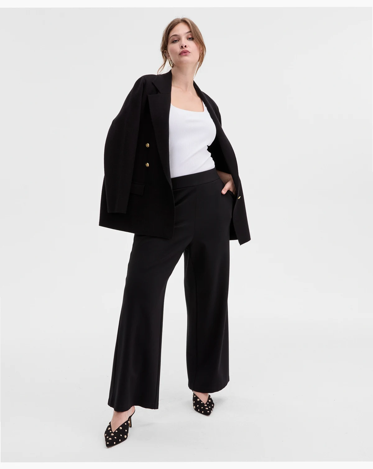 Plus Size High-Rise Pull-On Pants, Macy's Exclusive