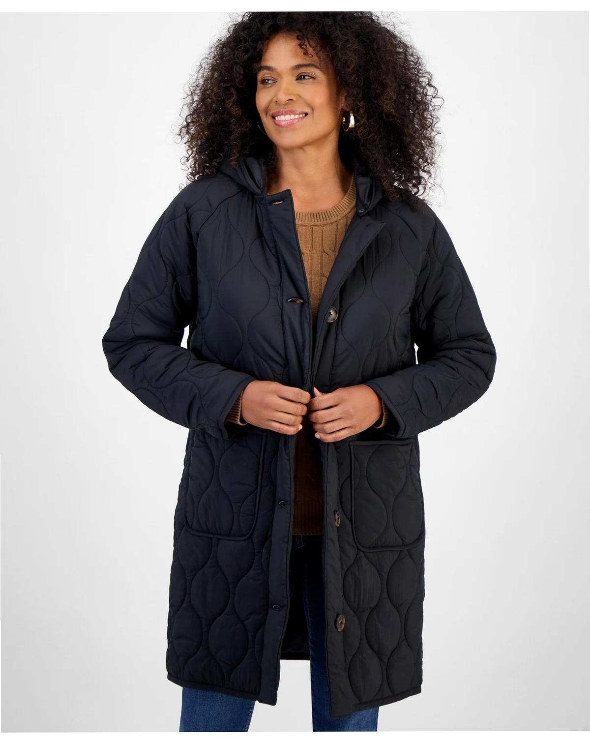 Women's Quilted Hooded Jacket, Macy's Exclusive