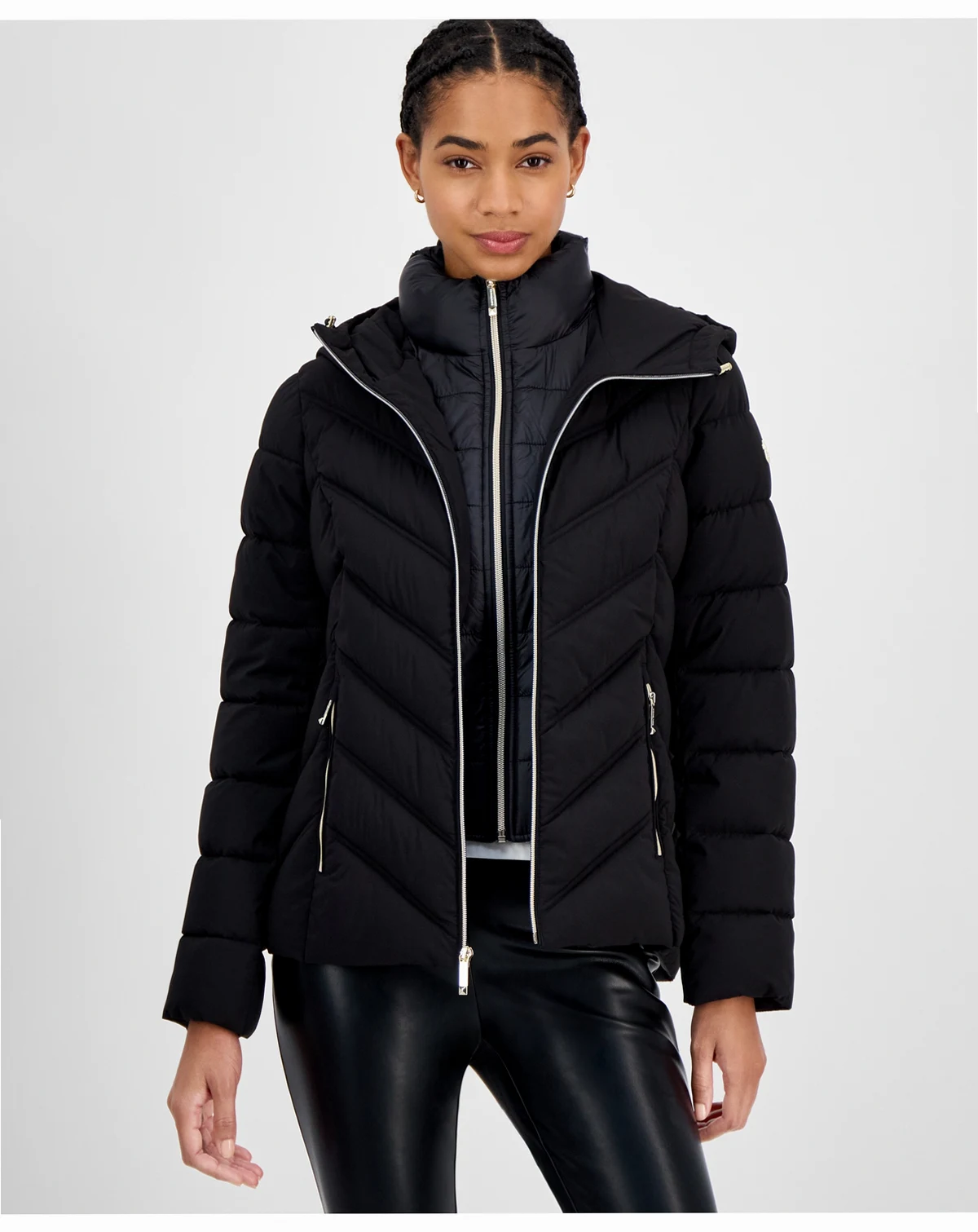 Women's Hooded Bibbed Packable Puffer Coat