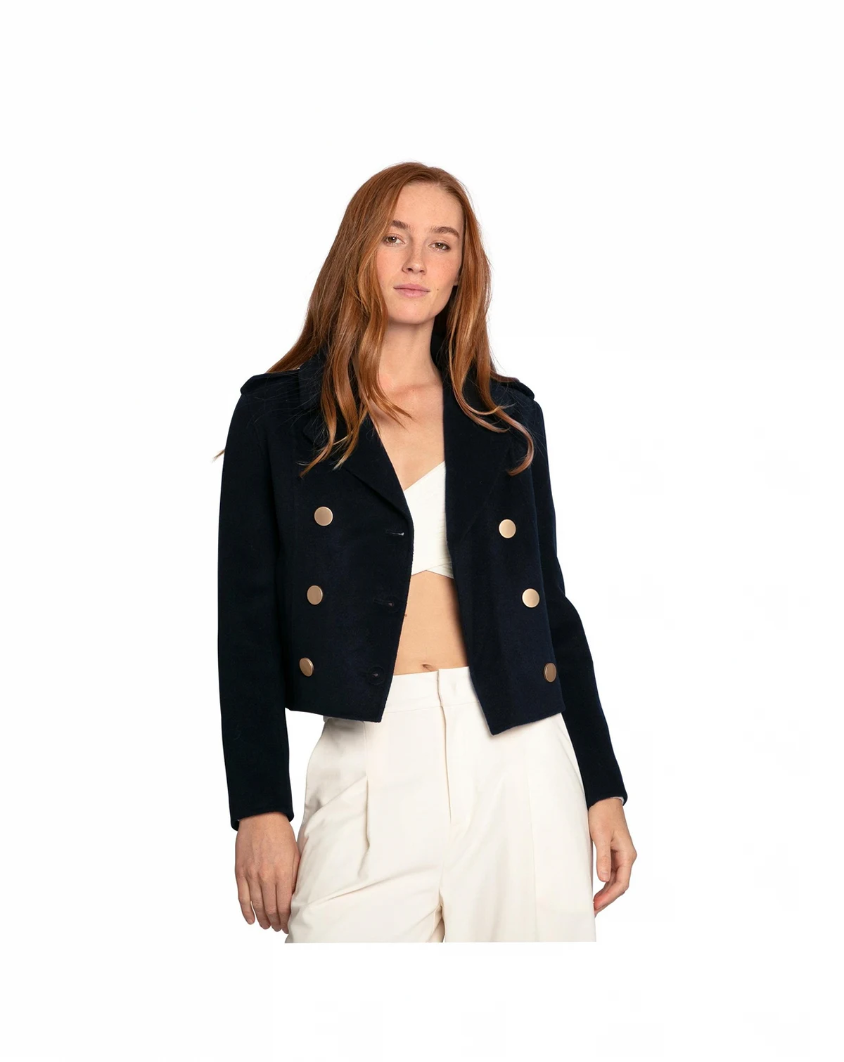 Women's Love Me Now Wool Blend Military Style Coat