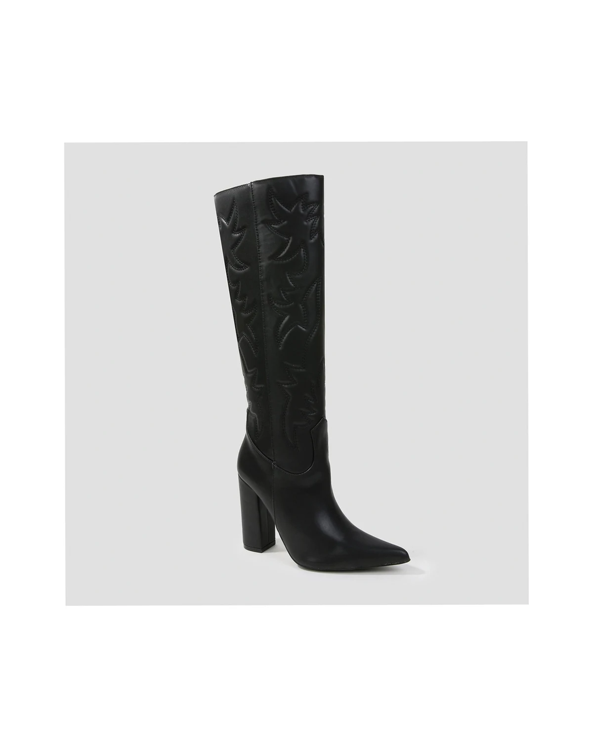 Antonella Western High-Heeled Boots