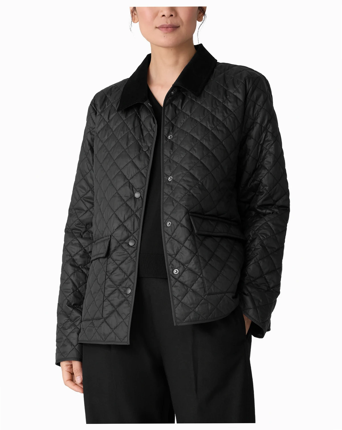 Women's Classic Collar Quilted Jacket