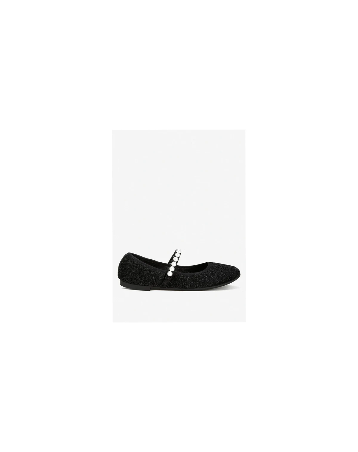 Womens Corphee Pearl Strapped Glitter Ballerinas