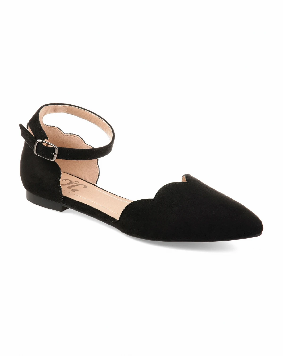 Women's Lana Scalloped Edge Ankle Strap Flats