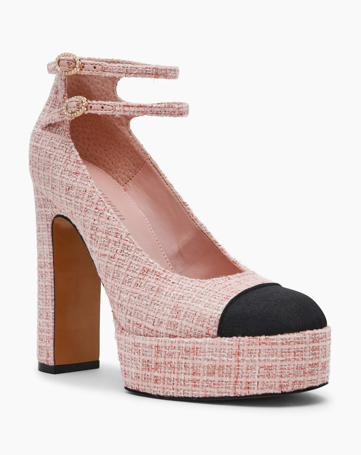 Women's Peyton Cap-Toe Platform Mary-Jane Pumps
