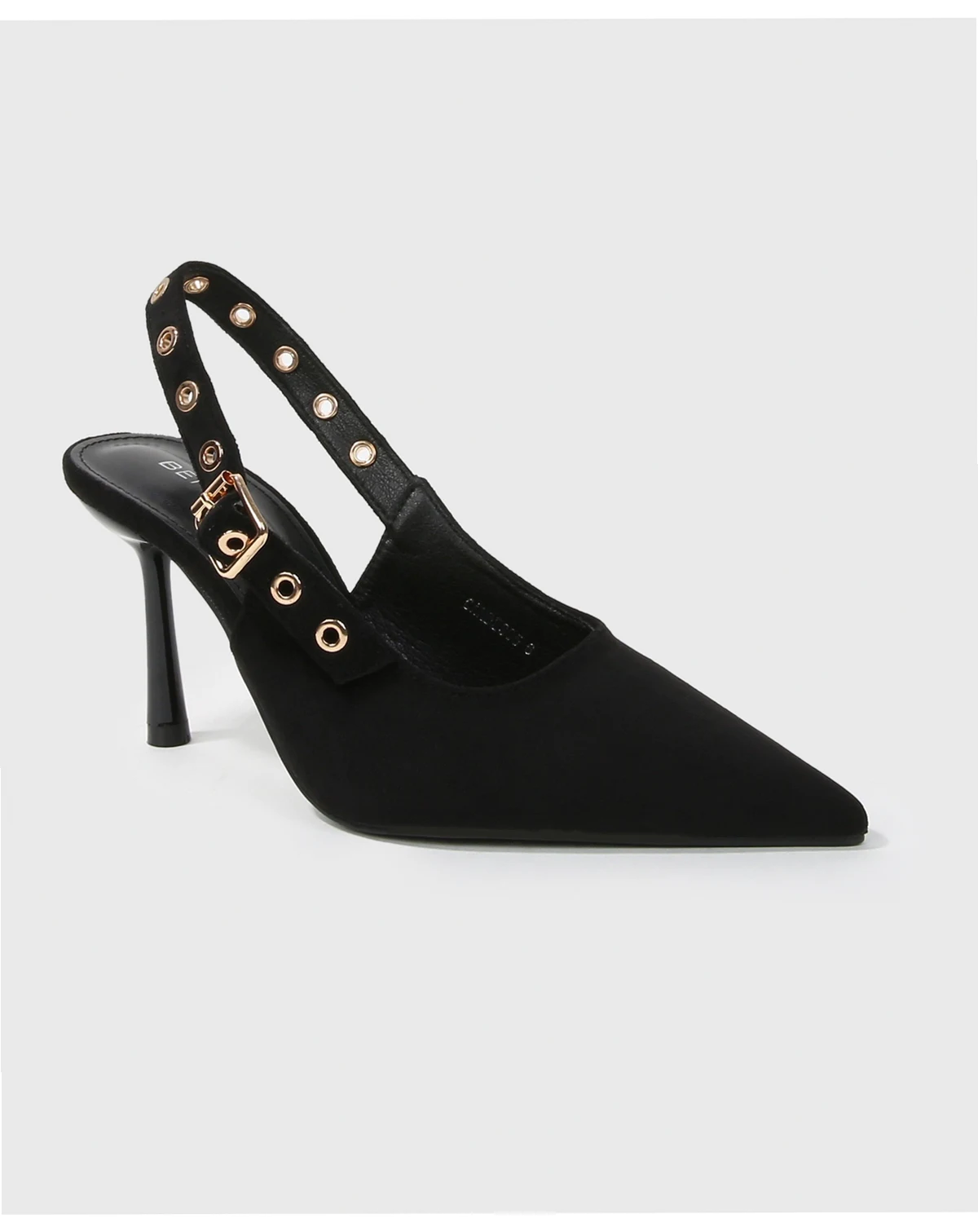 Candes Microfiber Suede Slingback Pumps