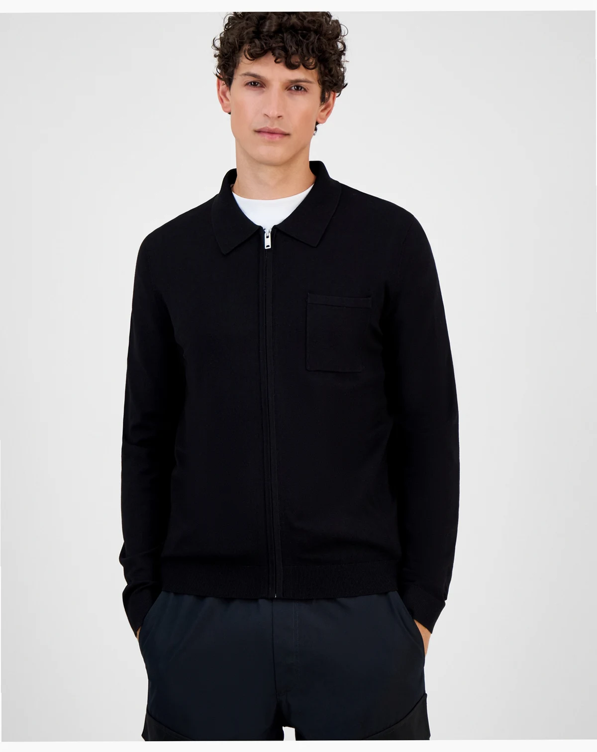 Men's San Jean Full Zip Collared Cardigan