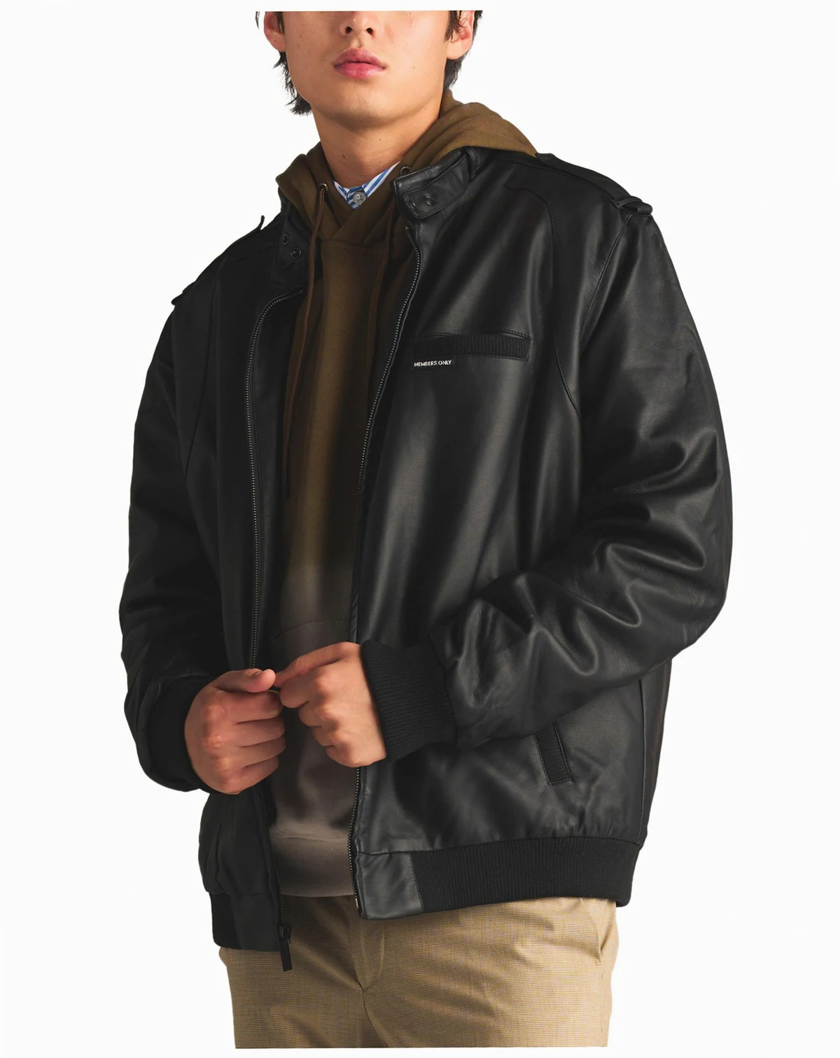 Men's Faux Leather Iconic Racer Jacket