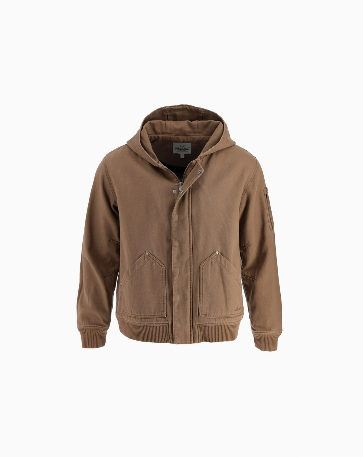 Men's Heritage Stone Washed Canvas Hooded Bomber Jacket