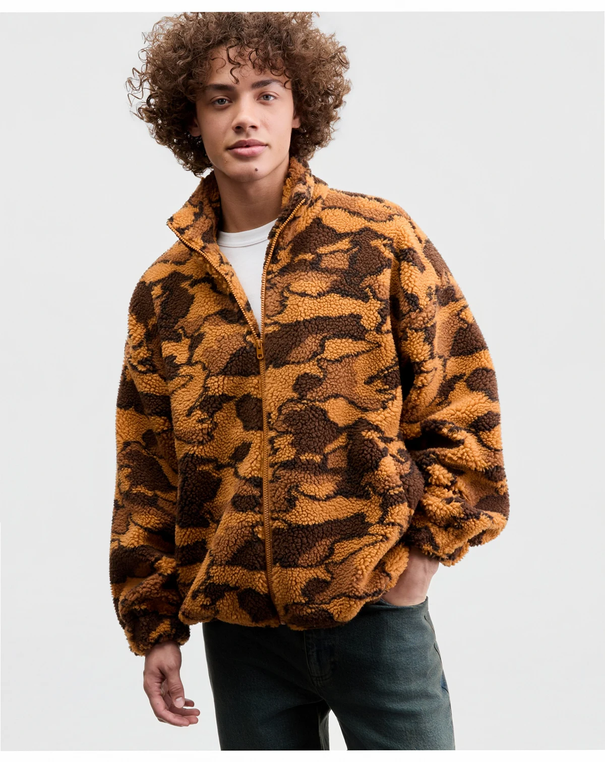 Men's Jacquard Faux-Sherpa Jacket, Macy's Exclusive