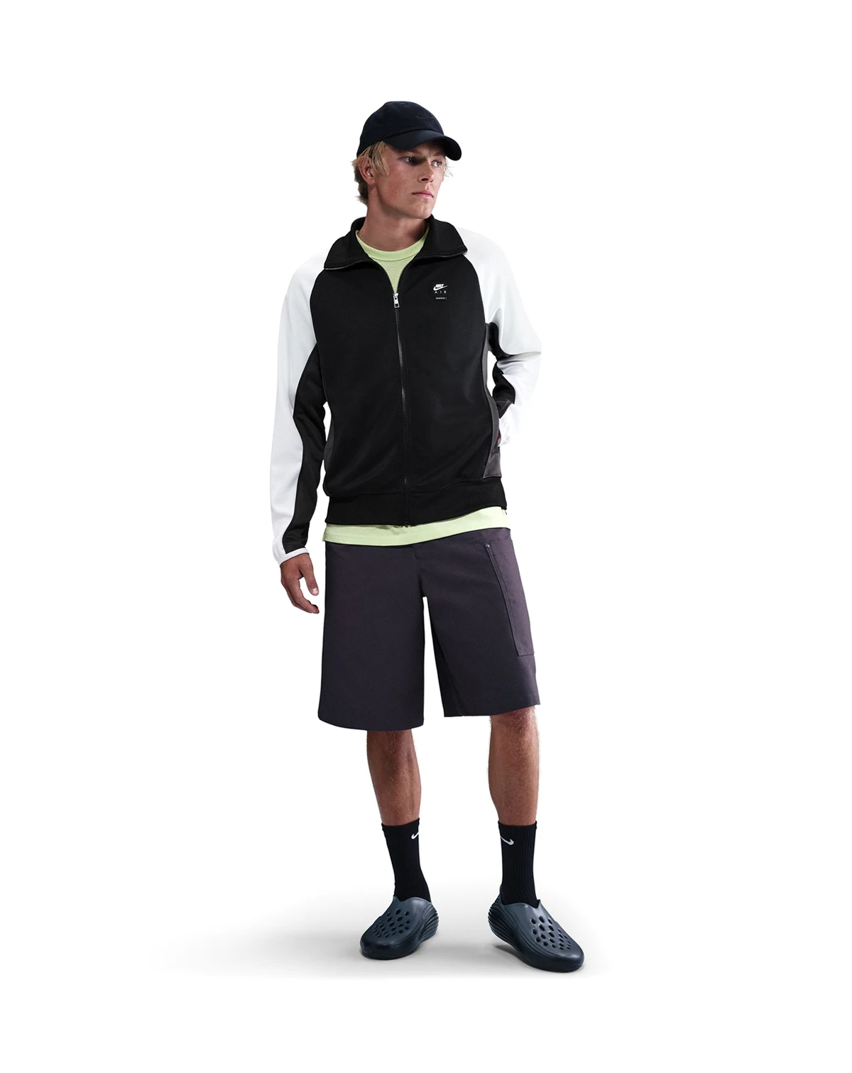 Air Men's Relaxed Fit Colorblocked Zip-Front Jacket